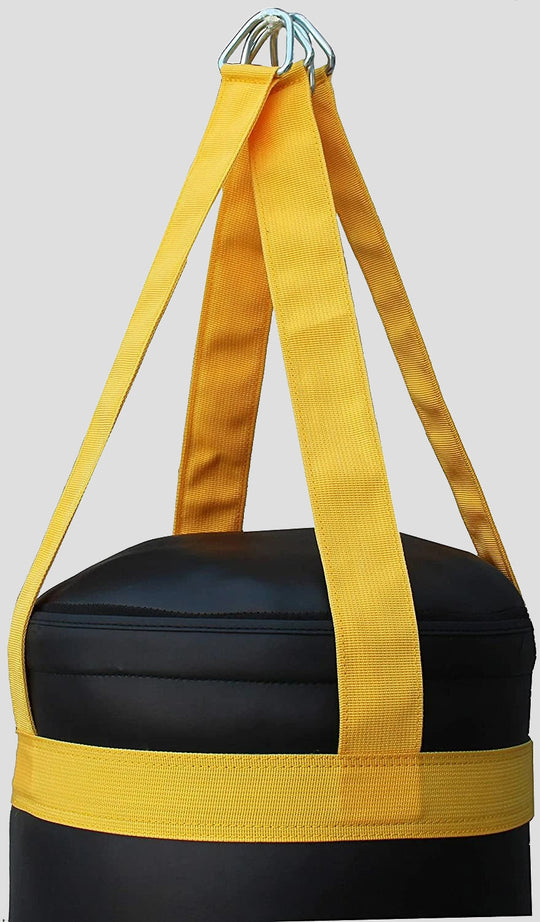 DAAN MMA Leather Boxing Punching Bag - Black/Yellow