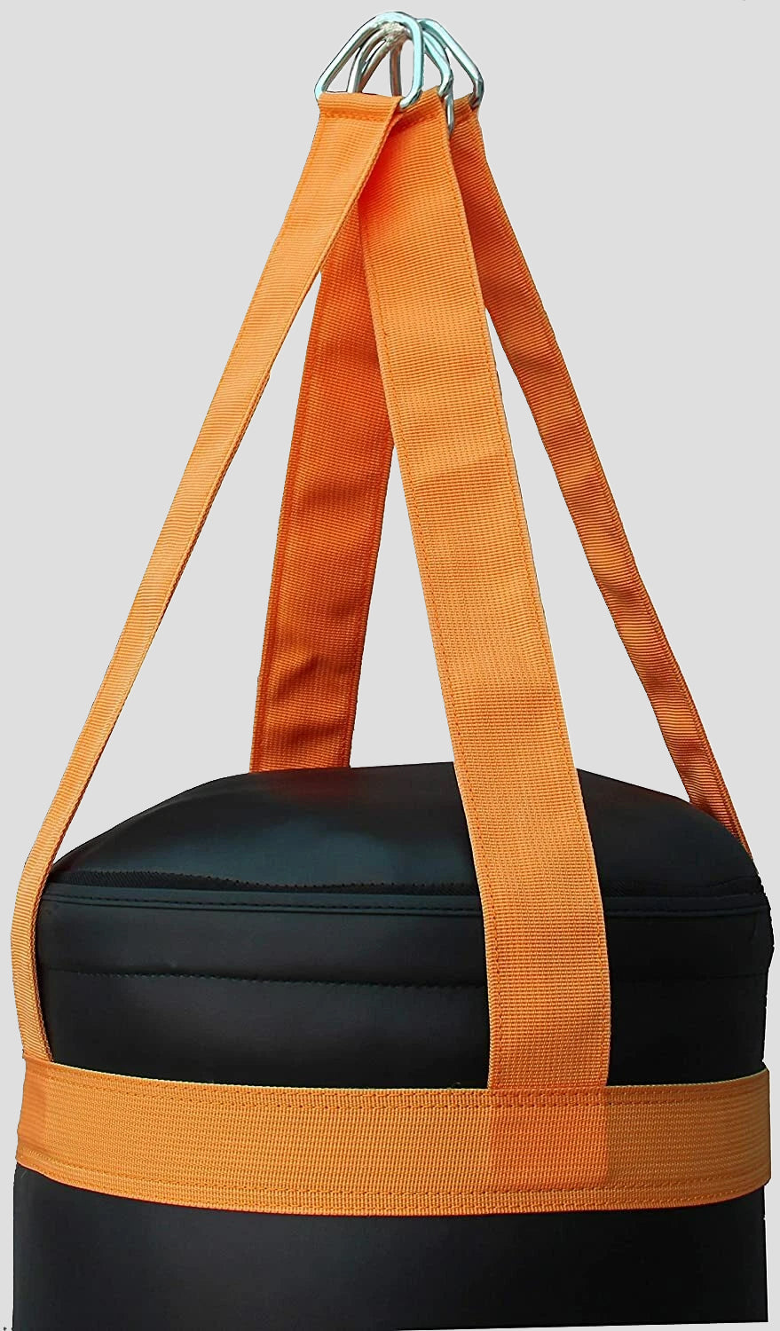 DAAN MMA Leather Boxing Punching Bag - Black/Orange