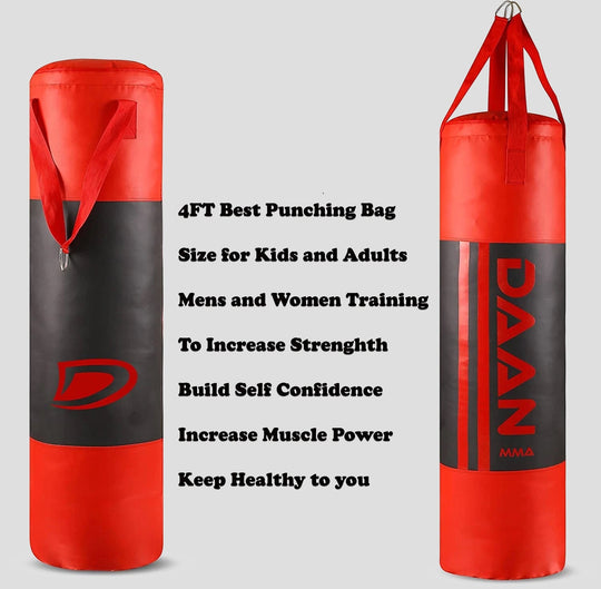 DAAN MMA Vinyl Boxing Punching Bag - Red