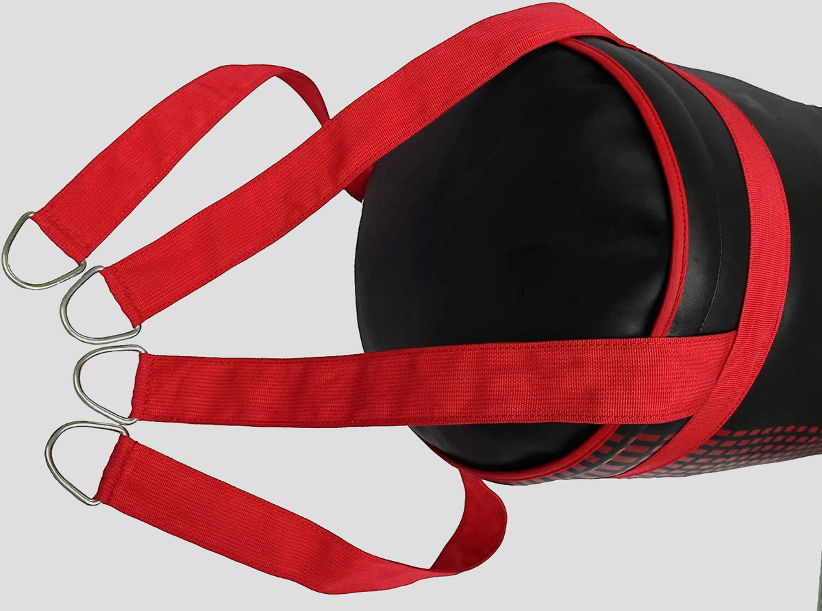 DAAN MMA Leather Boxing Punching Bag - Black/Red