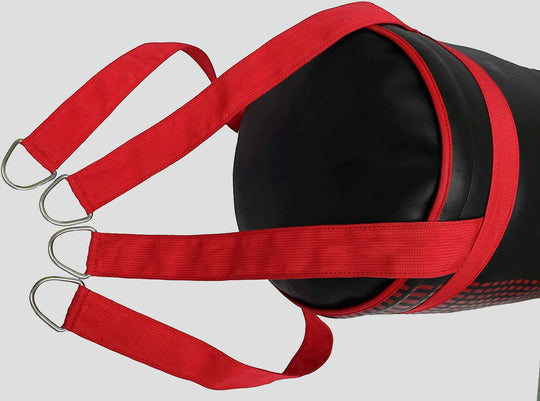 DAAN MMA Leather Boxing Punching Bag - Black/Red
