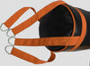 DAAN MMA Leather Boxing Punching Bag - Black/Orange