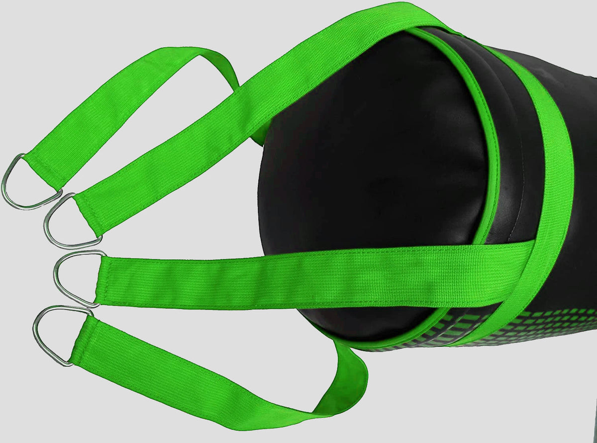 DAAN MMA Leather Boxing Punching Bag - Black/Green