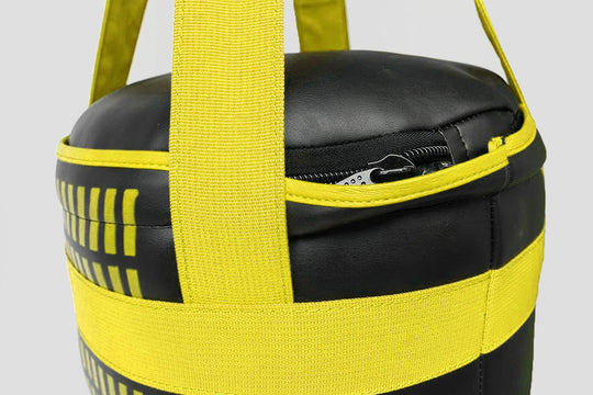 DAAN MMA Leather Boxing Punching Bag - Black/Yellow