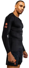 Venum Thunder Dragon Long Sleeve Rashguard - Black/Grey/Copper