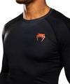Venum Thunder Dragon Long Sleeve Rashguard - Black/Grey/Copper