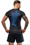 Venum Thunder Dragon Short Sleeves Rashguard - Black/Royal Blue