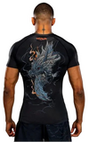 Venum Thunder Dragon Short Sleeves Rashguard - Black/Grey/Copper