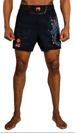 Venum Thunder Dragon Fightshorts - Black/Grey/Copper