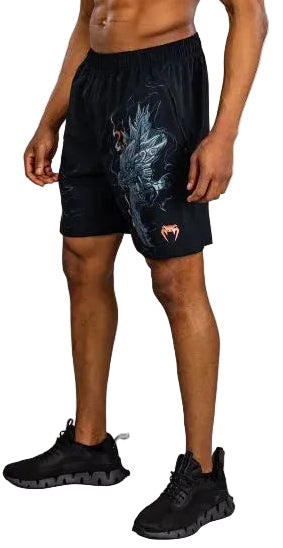 Venum Thunder Dragon Training Shorts - Black/Grey/Copper
