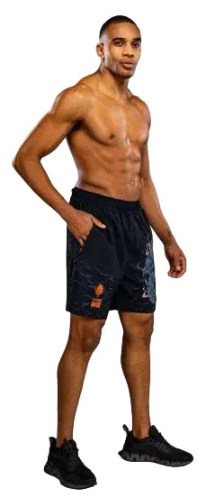 Venum Thunder Dragon Training Shorts - Black/Grey/Copper