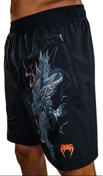 Venum Thunder Dragon Training Shorts - Black/Grey/Copper