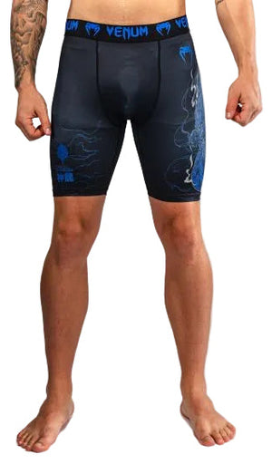Venum Thunder Dragon Vale Tudo Shorts - Black/Royal Blue