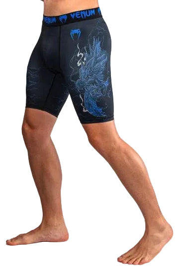 Venum Thunder Dragon Vale Tudo Shorts - Black/Royal Blue