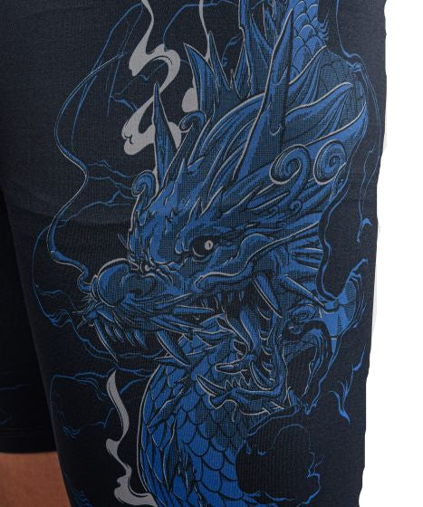 Venum Thunder Dragon Vale Tudo Shorts - Black/Royal Blue