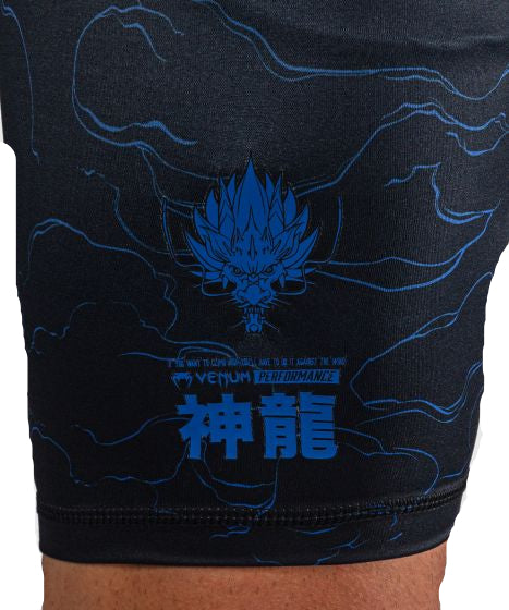 Venum Thunder Dragon Vale Tudo Shorts - Black/Royal Blue