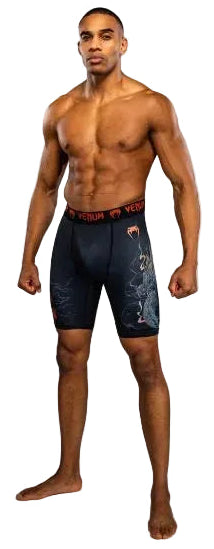 Venum Thunder Dragon Vale Tudo Shorts - Black/Grey/Copper