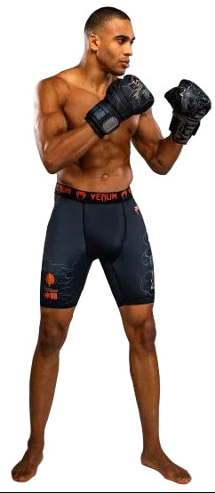 Venum Thunder Dragon Vale Tudo Shorts - Black/Grey/Copper