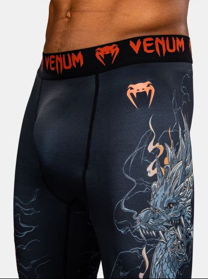 Venum Thunder Dragon Vale Tudo Shorts - Black/Grey/Copper