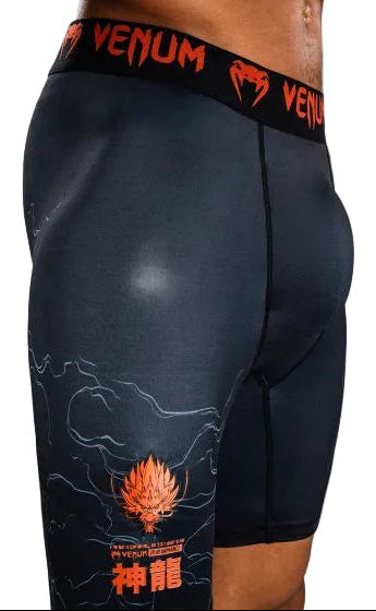 Venum Thunder Dragon Vale Tudo Shorts - Black/Grey/Copper
