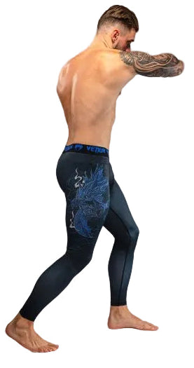 Venum Thunder Dragon Spats - Black/Royal Blue