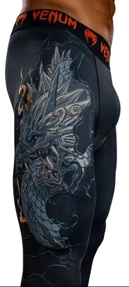 Venum Thunder Dragon Spats - Black/Grey/Copper