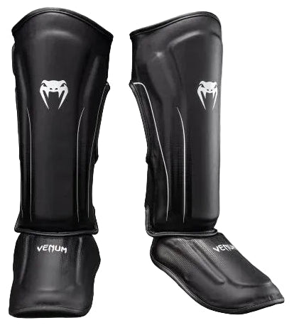 Venum Stealth Shin Guards - Black/White