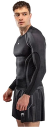 Venum Stealth Long Sleeve Rashguard - Black/White