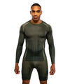 Venum Stealth Long Sleeve Rashguard - Khaki/Dark Green