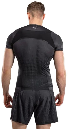 Venum Stealth Short Sleeve Rashguard - Black/White