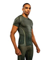 Venum Stealth Short Sleeve Rashguard - Khaki/Dark Green