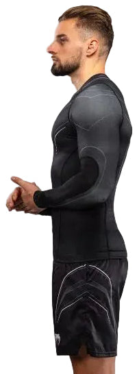 Venum Streamline Long Sleeve Rashguard - Black/White