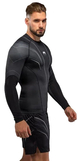 Venum Streamline Long Sleeve Rashguard - Black/White