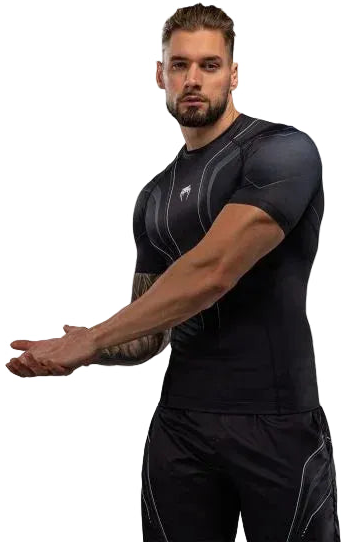 Venum Streamline Short Sleeve Rashguard - Black/White