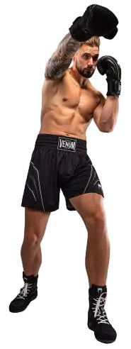 Venum Streamline Boxing Shorts - Black/White