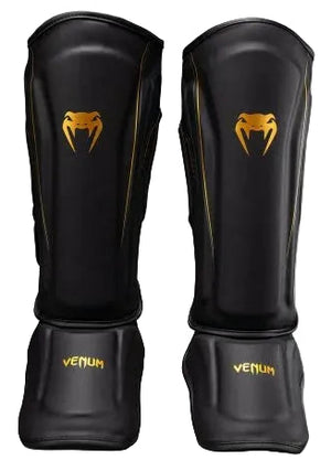 Venum Streamline Shin Guards - Black/Gold