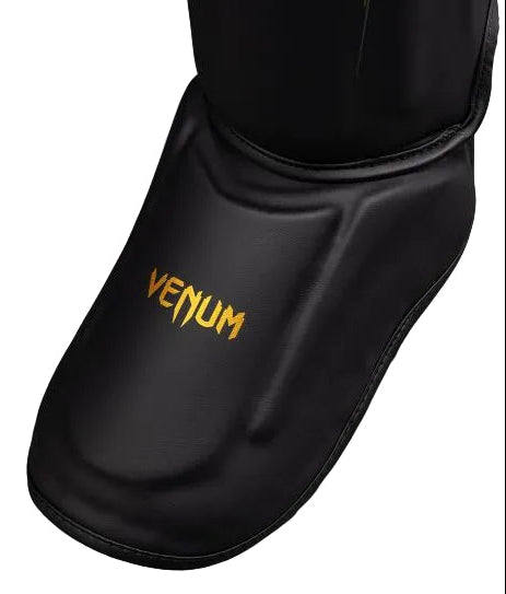 Venum Streamline Shin Guards - Black/Gold