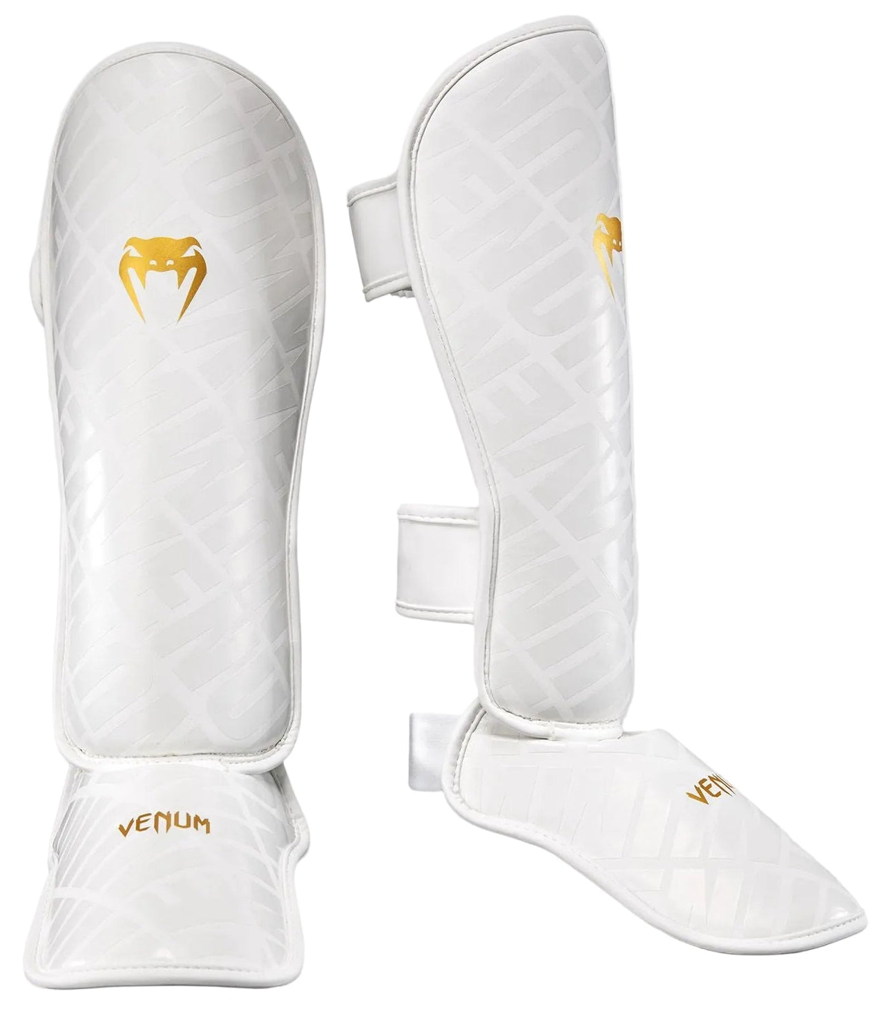 Venum Contender 1.5 XT 3D Shin Guards - White/Gold