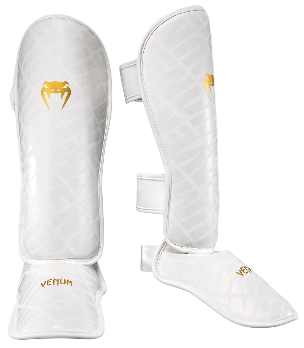Venum Contender 1.5 XT 3D Shin Guards - White/Gold