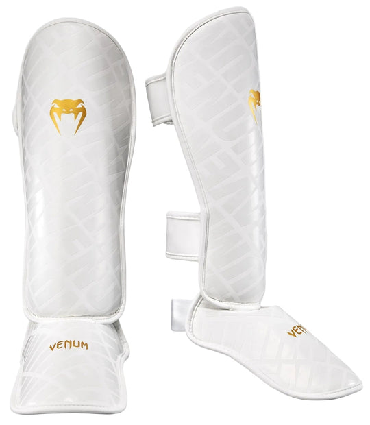 Venum Contender 1.5 XT 3D Shin Guards - White/Gold