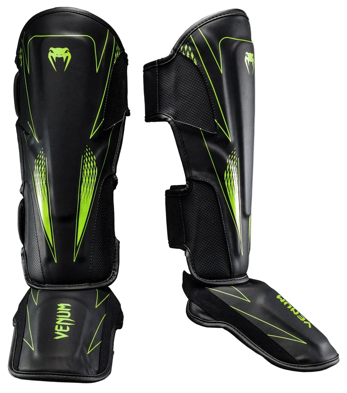 Venum Amazonia Reborn Shin Guards - Black/Green