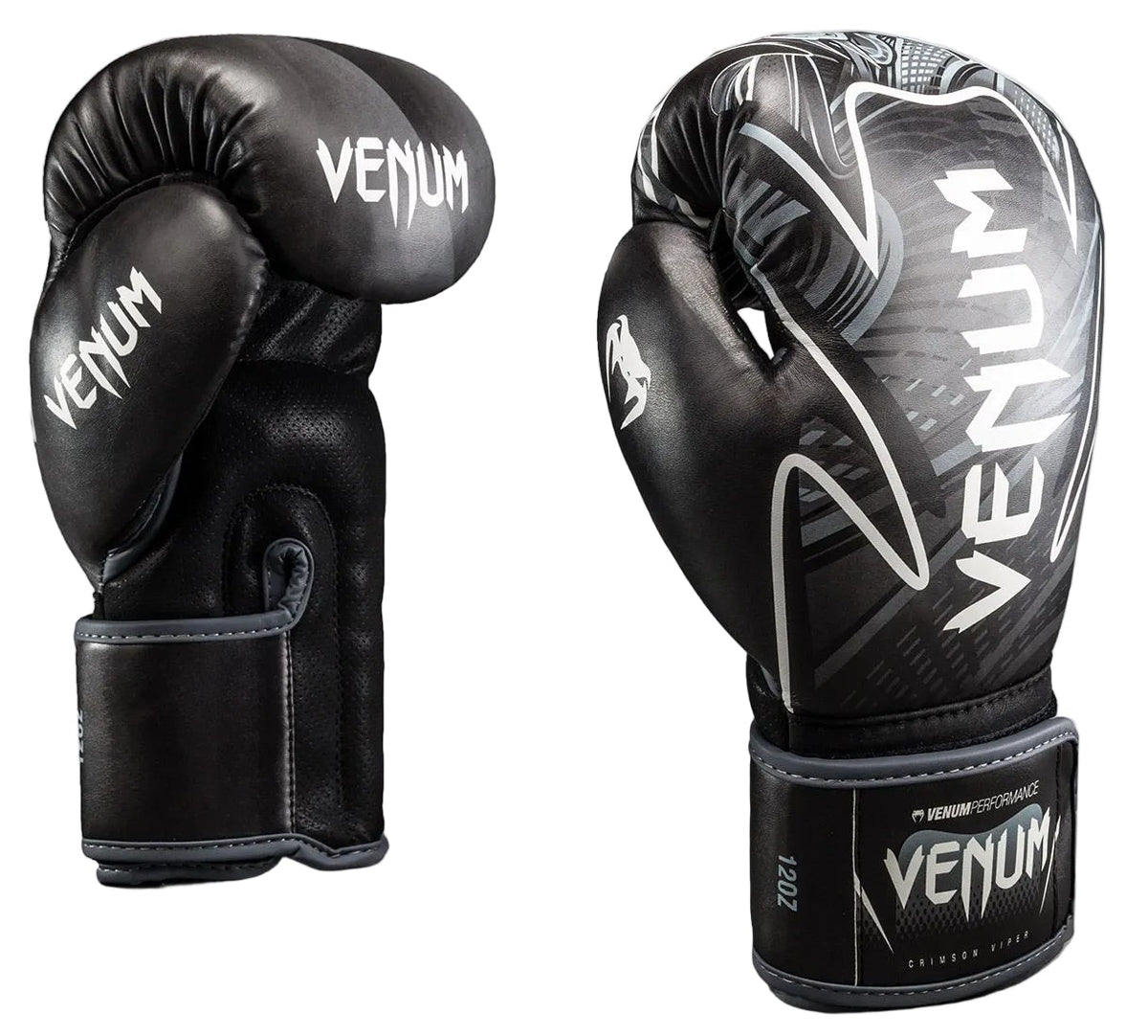 Venum Crimson Viper 2.0 Impact Boxing Gloves - Black/Grey