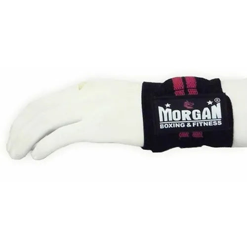 Morgan Elasticated Wrist Guard - Pair - Black/Red