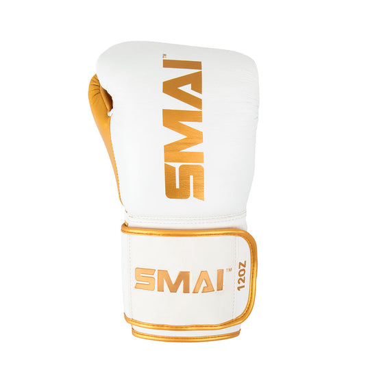 SMAI ProGuard White/Gold Boxing Glove