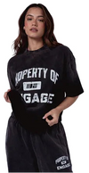 Engage Property Of Oversized T-Shirt - Black