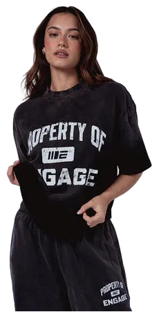 Engage Property Of Oversized T-Shirt - Black