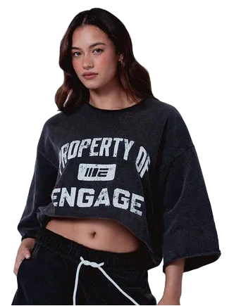 Engage Property Of 3/4 Crewneck - Black