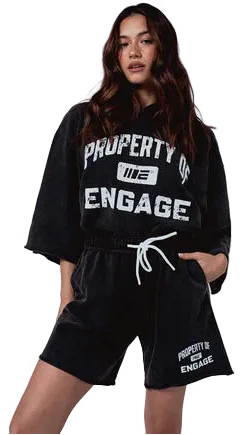 Engage Property Of 3/4 Hoodie - Black