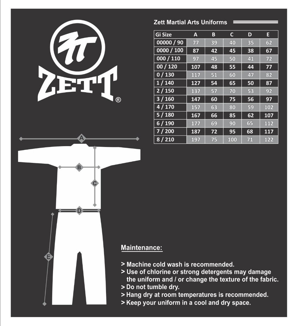 Zett Light Weight Karate GI - Black