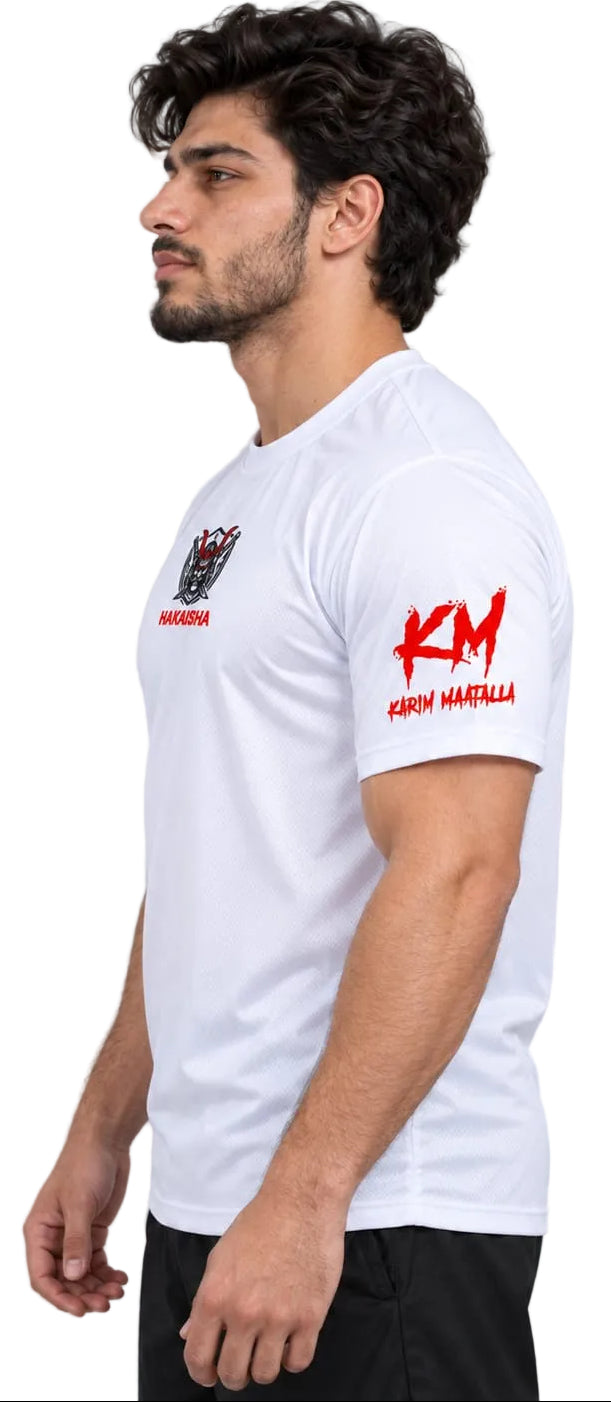 MaxMyer x Karim Maatalla “Moroccan Mauler Maatalla” MMM Quick-Dry Boxing T-Shirt – White